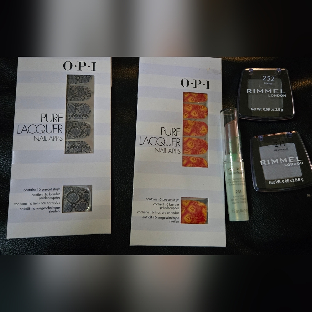OPI Pure Lacquer Nail Apps Rimmel Eye Shadow & Covergirl Gliss Balm Bundle - Picture 2 of 5